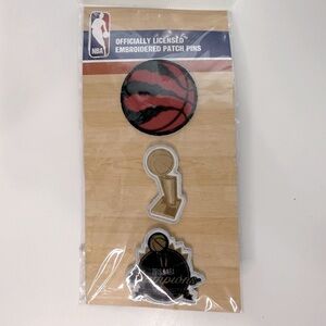 2019 NBA Embroidered Patch 3 Pin Set